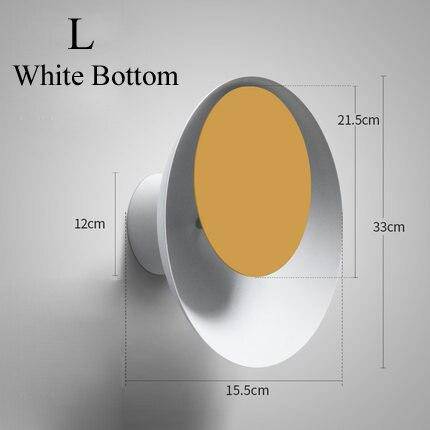 Applique murale moderne LED en métal et disque coloré