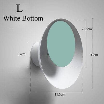 Applique murale moderne LED en métal et disque coloré