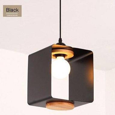 Suspension moderne LED en cube coloré Creative