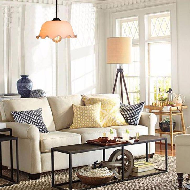 Suspension retro LED avec abat-jour aux bords courbés