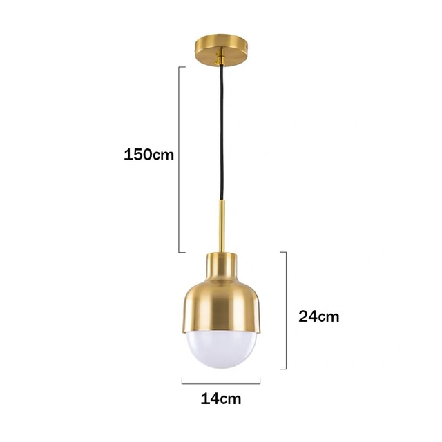 Suspension moderne LED minimaliste et dorée Melania
