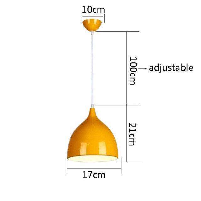 Suspension LED cône arrondi de couleurs Hanging