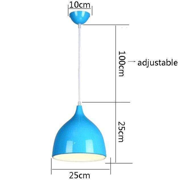 Suspension LED cône arrondi de couleurs Hanging