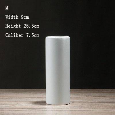 Vase en céramique design en cylindre style minimaliste