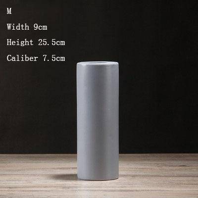 Vase en céramique design en cylindre style minimaliste