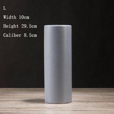 Vase en céramique design en cylindre style minimaliste