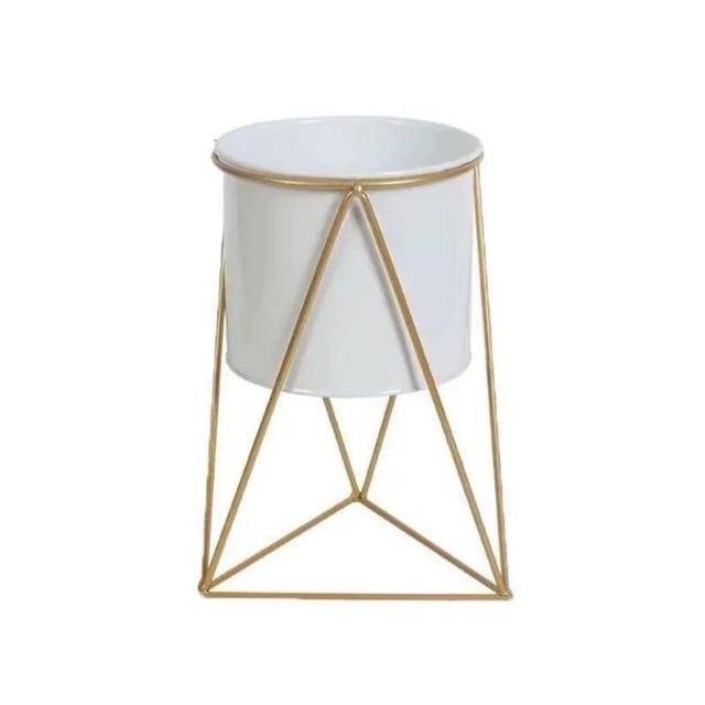 Piédestal sur pied haut en métal au style géométrique Rali