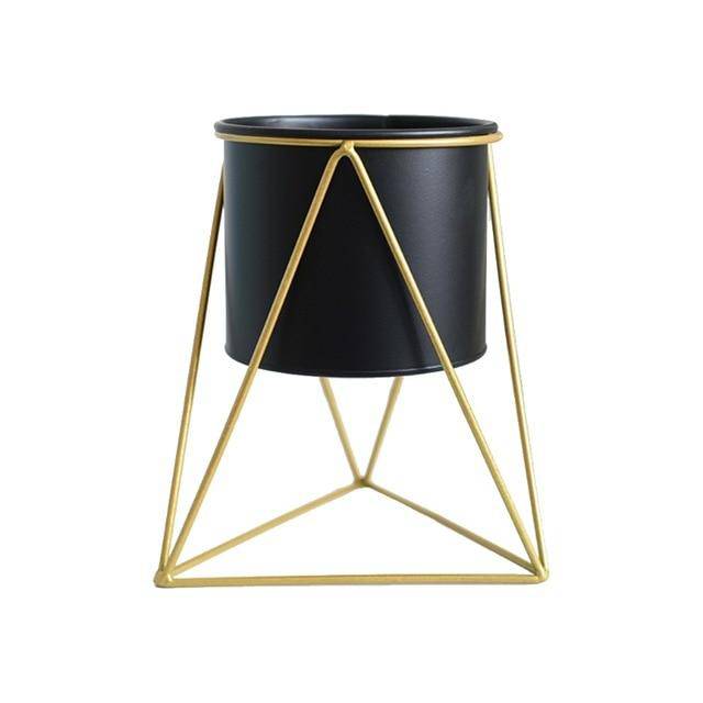 Piédestal sur pied haut en métal au style géométrique Rali