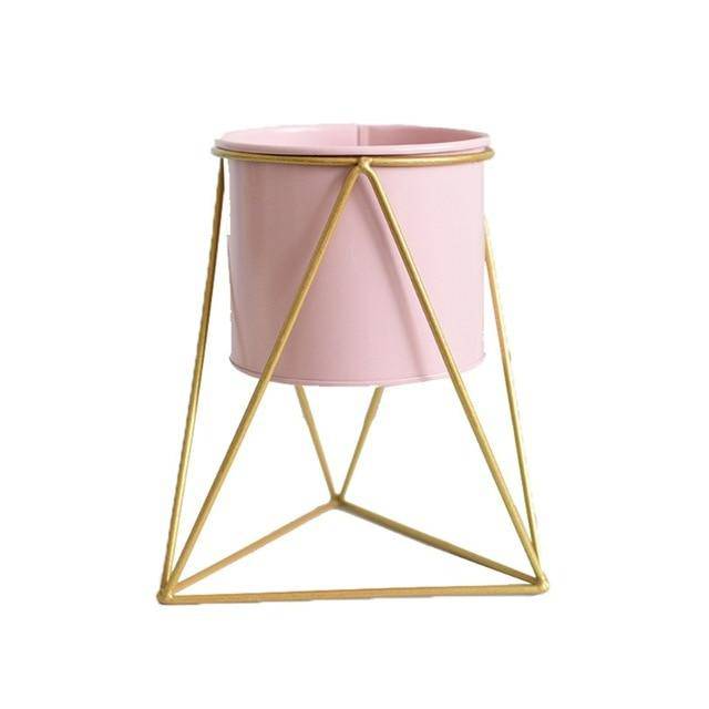 Piédestal sur pied haut en métal au style géométrique Rali