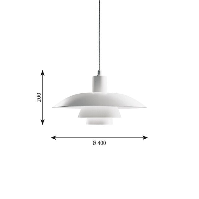 Suspension LED design conique plate Nordic