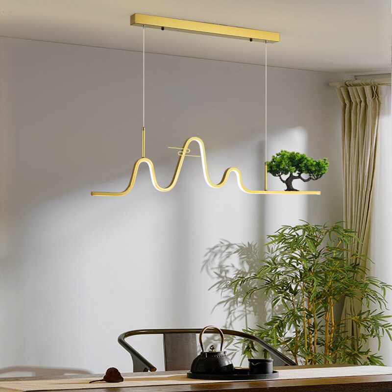 Lustre design à LED en forme de vague Lusteria