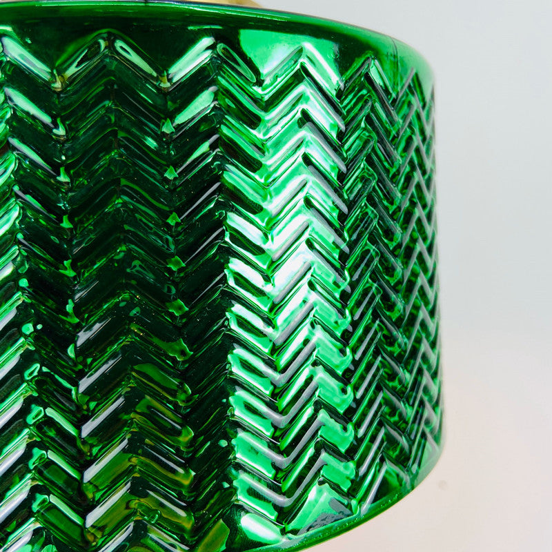 Suspension LED biforme vert et doré Dena