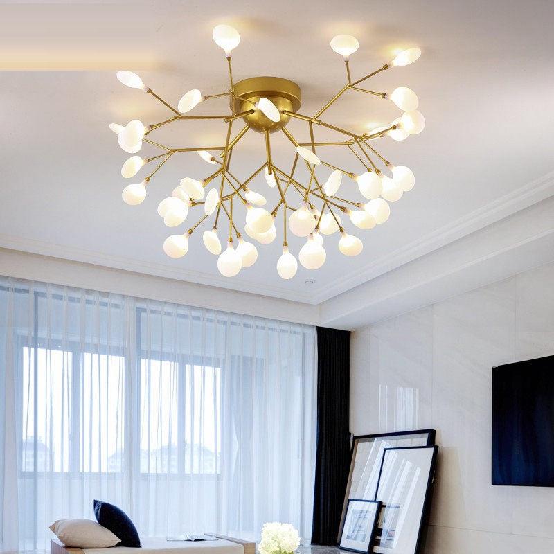Lustre moderne LED en forme de branche lumineuse Shanna