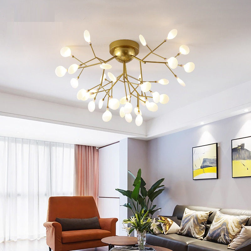 Lustre moderne LED en forme de branche lumineuse Shanna