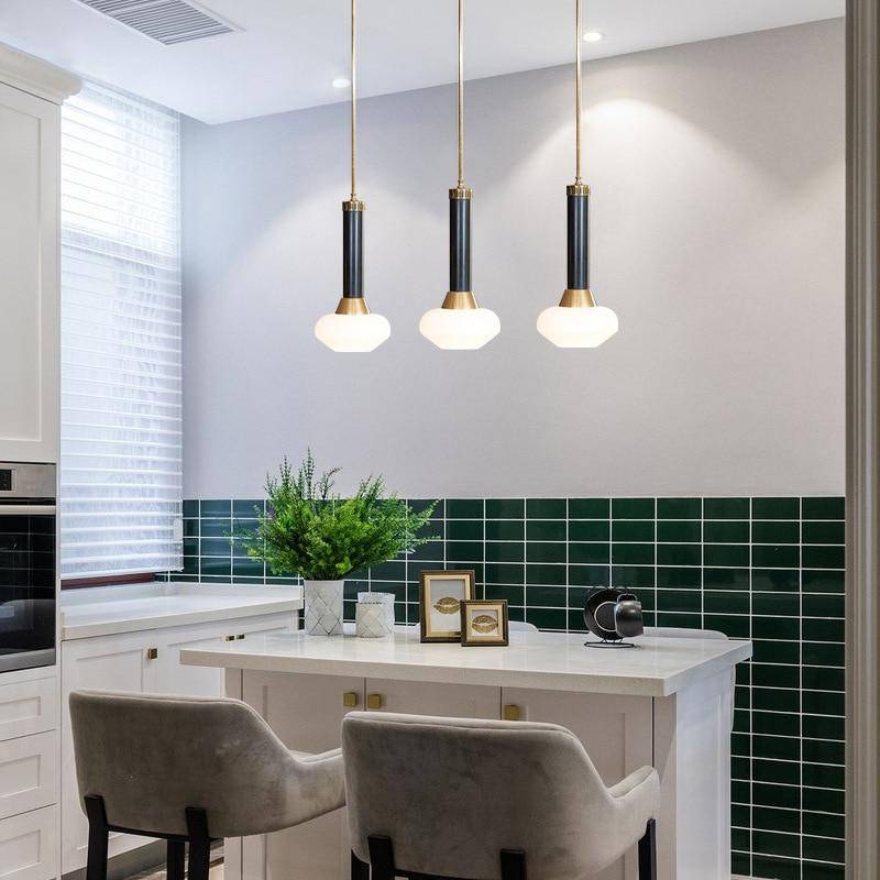 Suspension design à LED en métal dorée et verre Loft