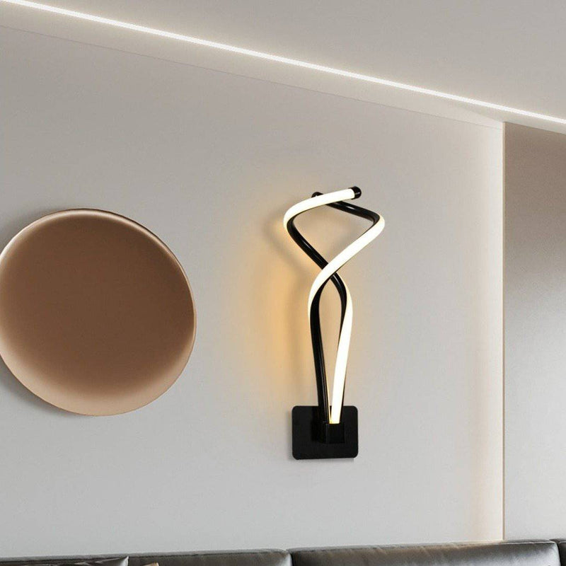 Applique murale LED spirale en aluminium Modern