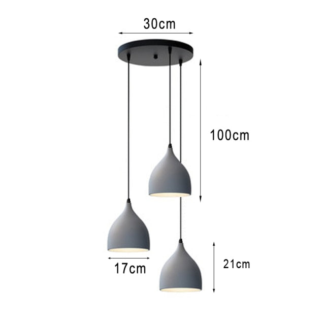 Suspension moderne LED minimaliste en métal Willo
