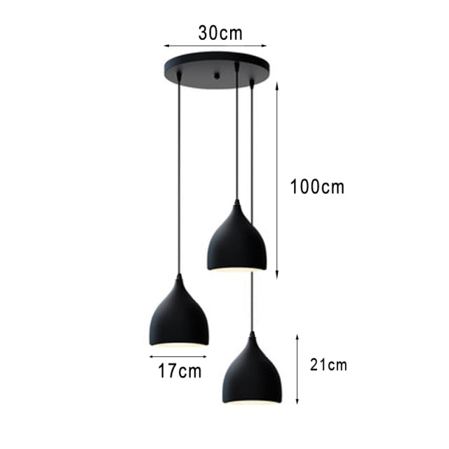 Suspension moderne LED minimaliste en métal Willo