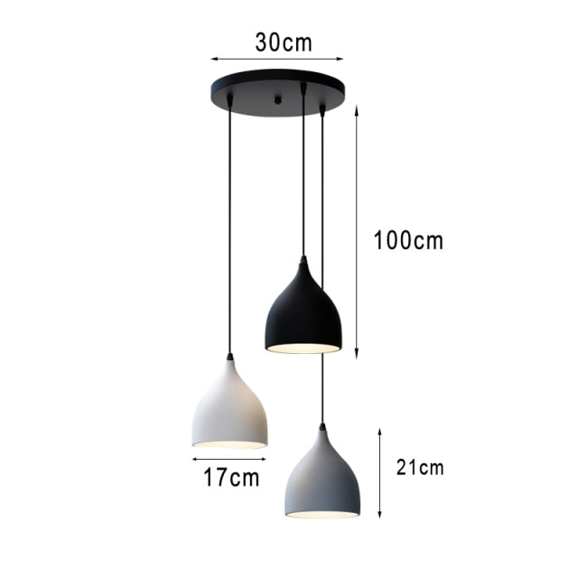 Suspension moderne LED minimaliste en métal Willo
