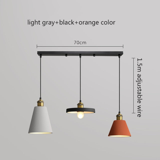 Suspension moderne LED en métal coloré Leesha