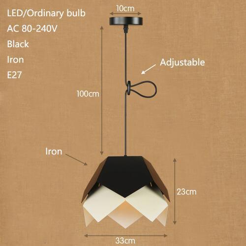 Suspension moderne LED abat-jour fleur style origami Daisuke
