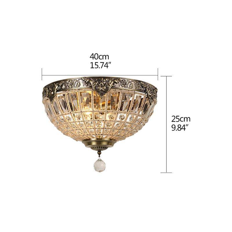 Plafonnier design à LED en verre cristal rétro Hotel