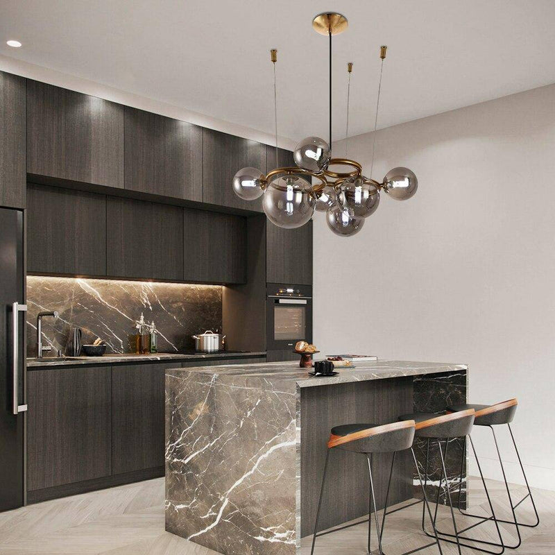 Lustre design à LED avec plusieurs boules en verre Dining Hang