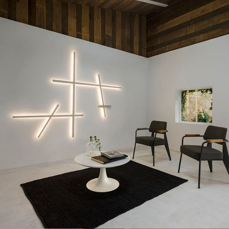 Applique murale design LED barres lumineuses simples Amayel