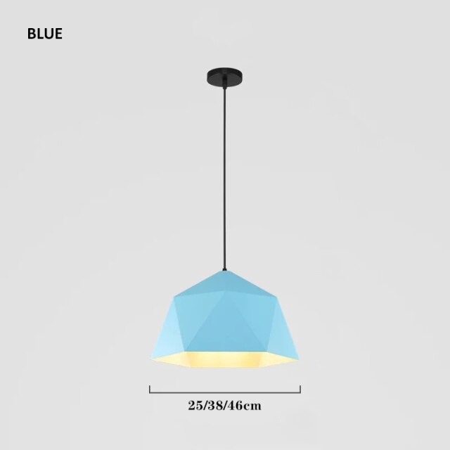 Suspension design géométrique polygonale de couleur Diamond