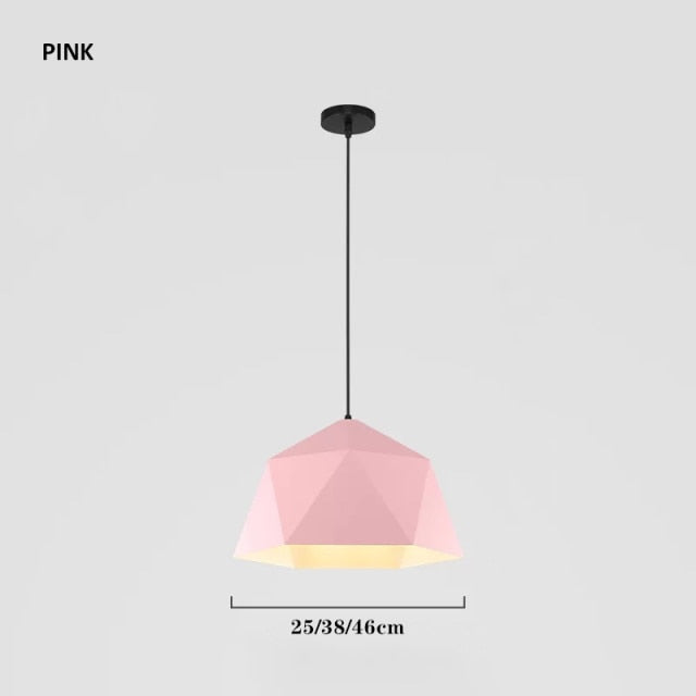 Suspension design géométrique polygonale de couleur Diamond