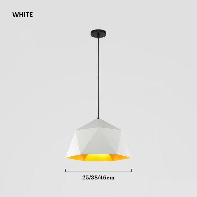 Suspension design géométrique polygonale de couleur Diamond