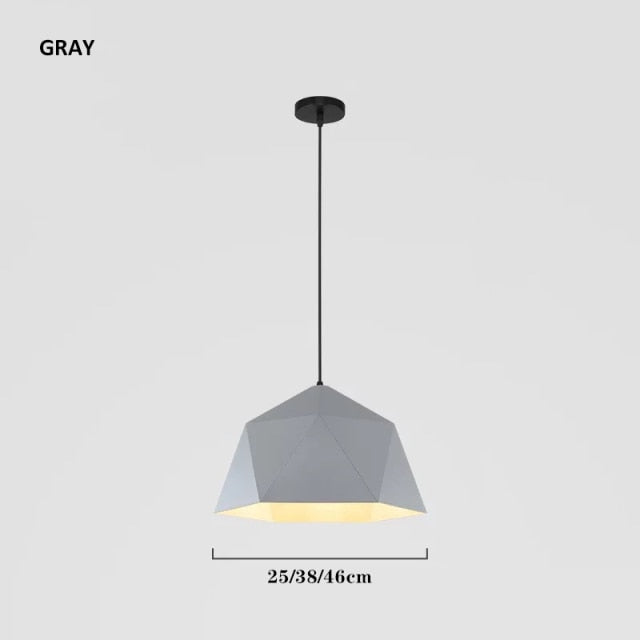 Suspension design géométrique polygonale de couleur Diamond