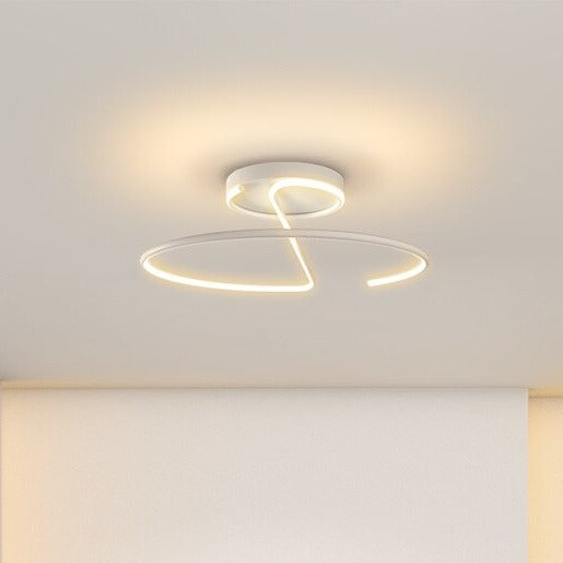 Plafonnier design LED avec tube circulaire métallique Diana
