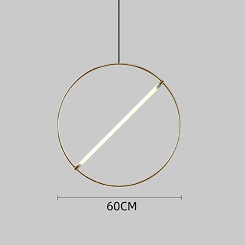 Suspension moderne LED anneau avec barre lumineuse Juncal