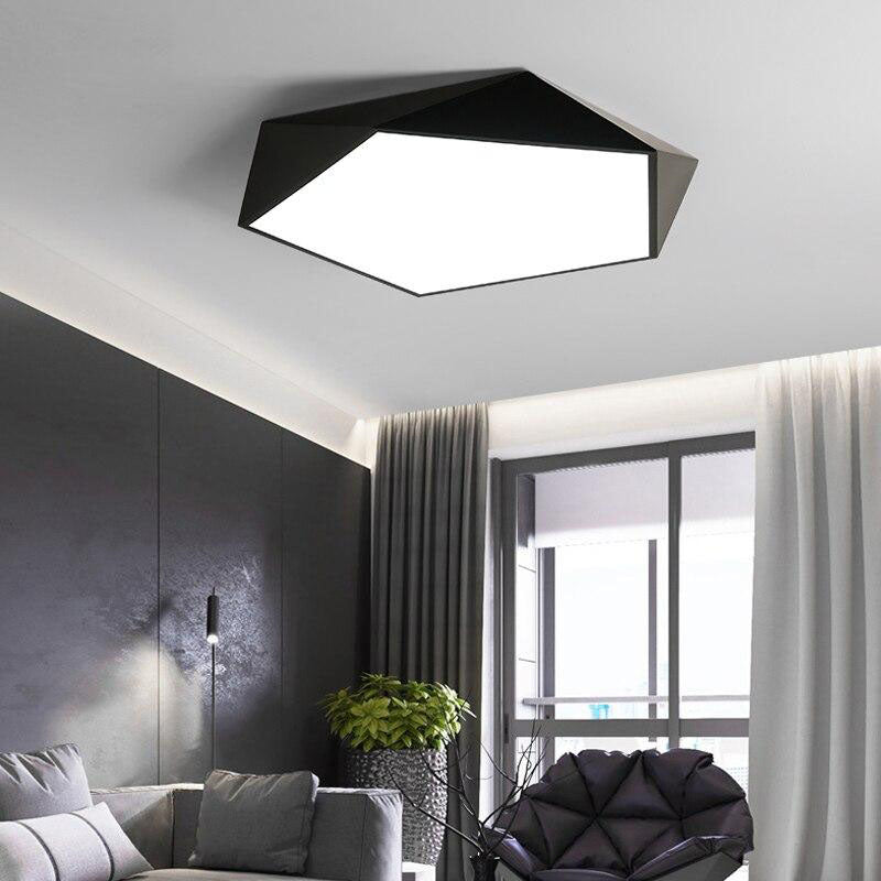 Plafonnier design LED géométrique de couleur