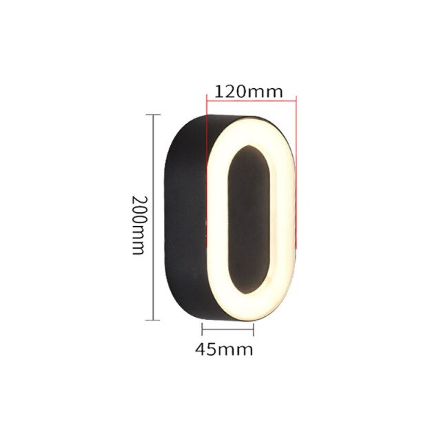 Applique extérieur LED ovale ou ronde Creative