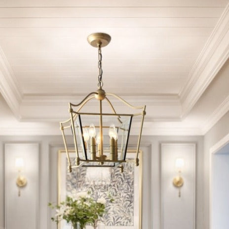 Suspension vintage en forme de carré alsacien Tyna