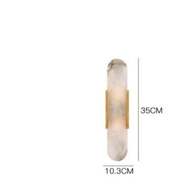 Applique murale design cylindrique effet marbre Aïda