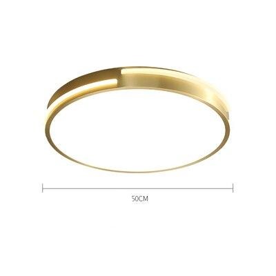 Plafonnier moderne circulaire et fin en métal doré Royss