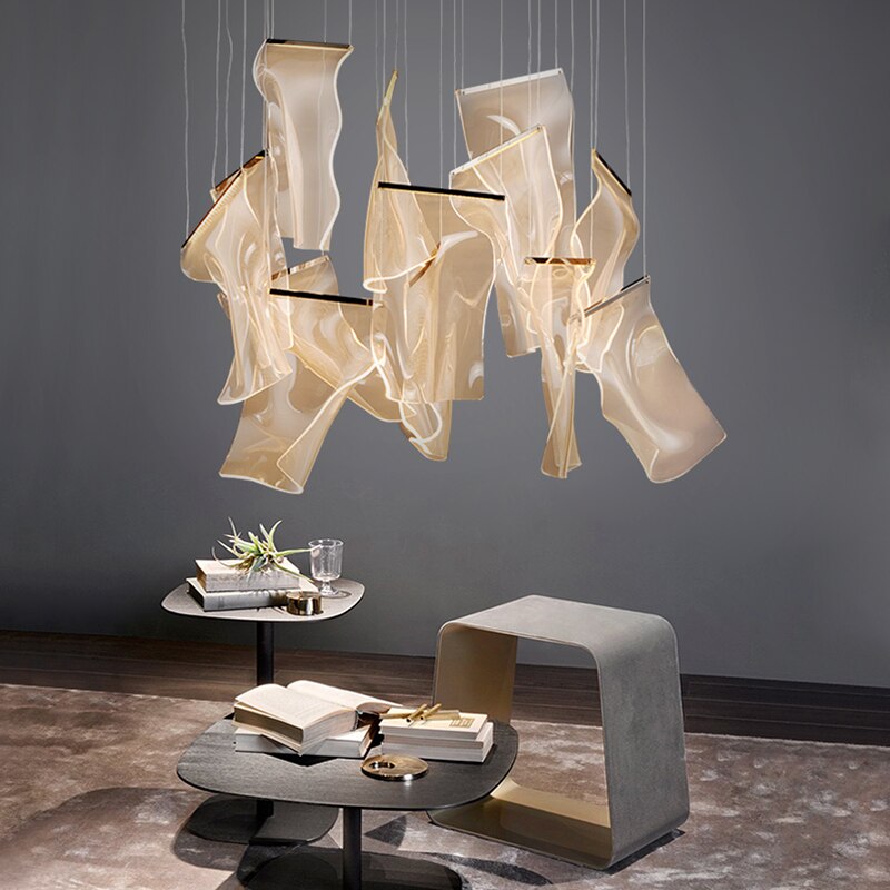 Suspension moderne luxury en verre Lamina