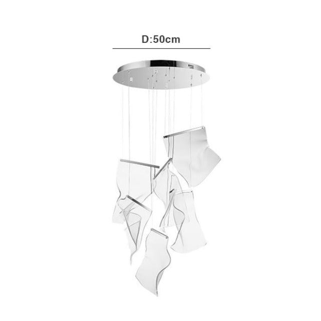 Suspension moderne luxury en verre Lamina
