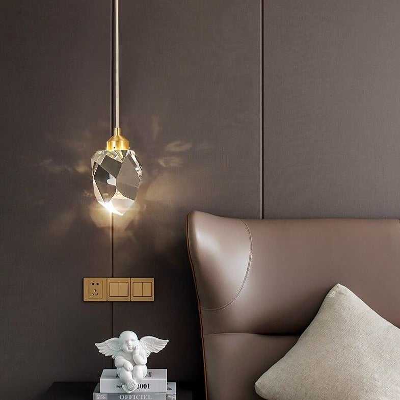 Suspension simple moderne LED en cristal Tyana