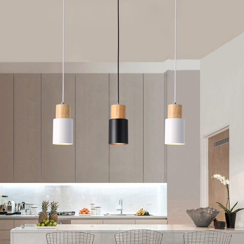 Suspension design LED avec abat-jour cylindrique Gemira