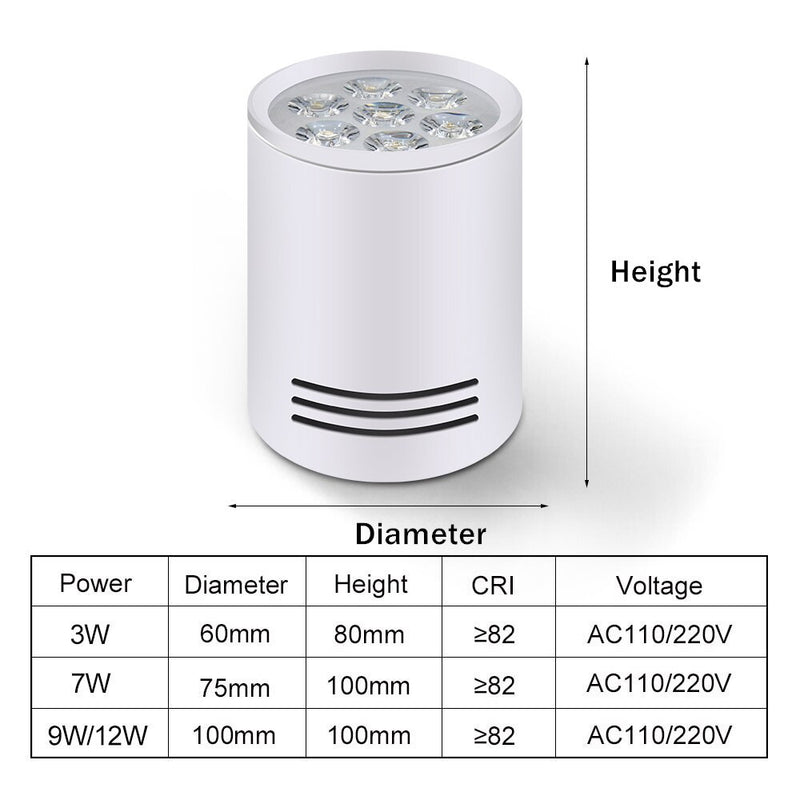 Spot moderne LED cylindrique en aluminium avec effet nid d'abeille Beepy
