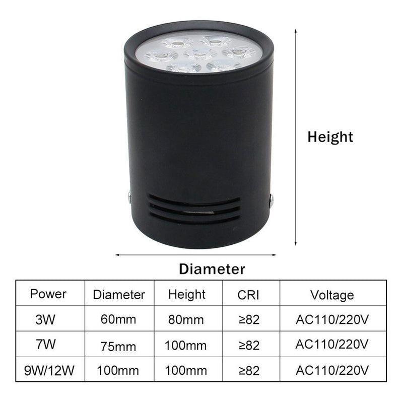 Spot moderne LED cylindrique en aluminium avec effet nid d'abeille Beepy
