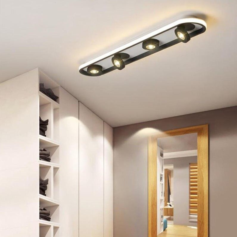 Plafonnier moderne LED ovale avec angle rotatif Charly