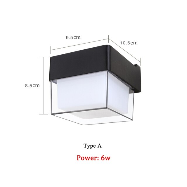 Applique murale moderne LED cubique en métal Adam