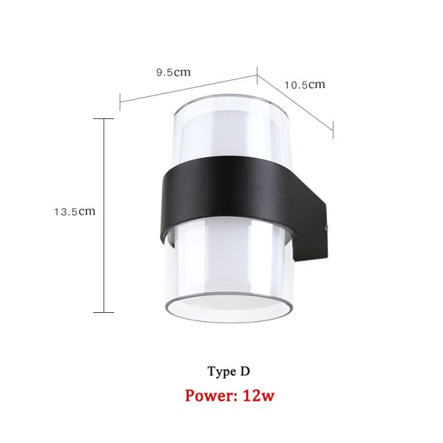 Applique murale moderne LED cubique en métal Adam