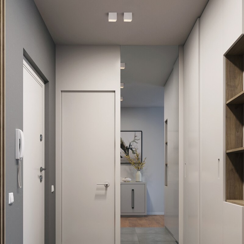 Spot design LED en forme de cube en aluminium Beal