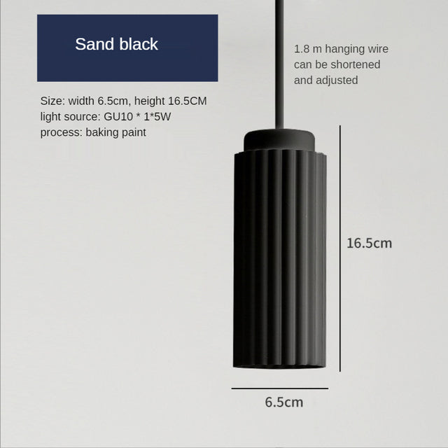 Suspension moderne LED avec abat-jour en tube coloré Kinna